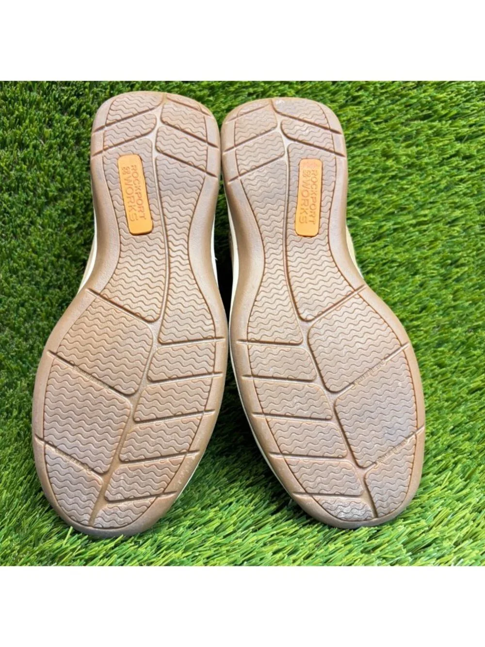 Rockport Sailing Club Womens Size 9.5D Beige Casual Steel Toe Work Boat Shoes